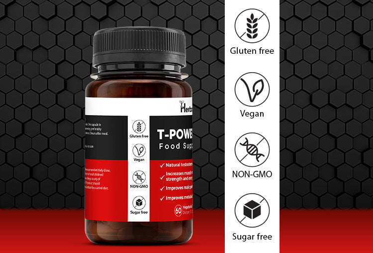Herboxa T-Power Max is gluten-free, vegan, non-GMO, and sugar-free