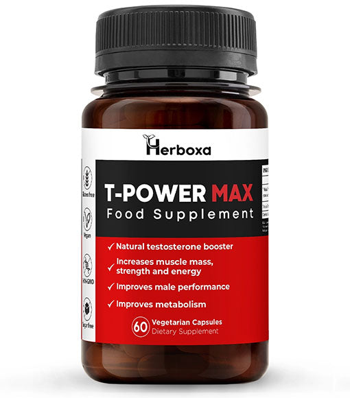 Herboxa T-Power Max 60 capsules with zinc, maca, and tribulus
