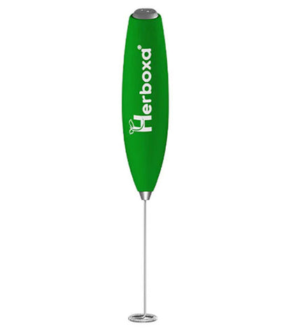 Herboxa electric mini whisk green for mixing powdered drinks