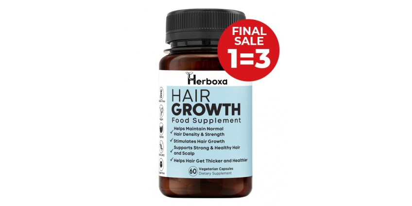 Herboxa Hair Growth | A-, C-, D3-vitaminnal, cinkkel, vassal és biotinnal
