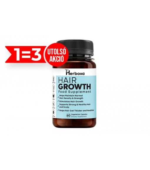 Herboxa Hair Growth | A-, C-, D3-vitaminnal, cinkkel, vassal és biotinnal