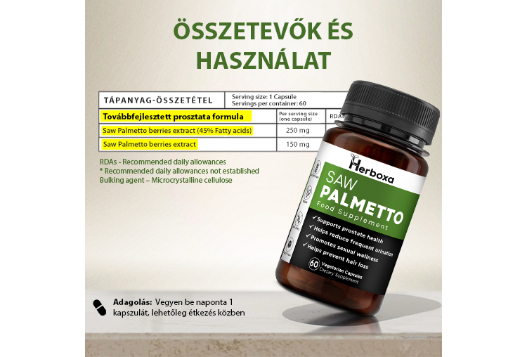 Herboxa Saw Palmetto – étrend-kiegészítő
