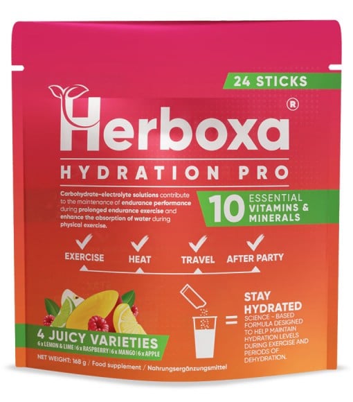 Herboxa® Hydration Pro | Jobb hidratálás 4 gyümölcsös ízben