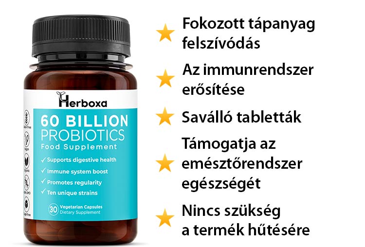Herboxa Probiotic 60 Billion| Étrend-kiegészítő